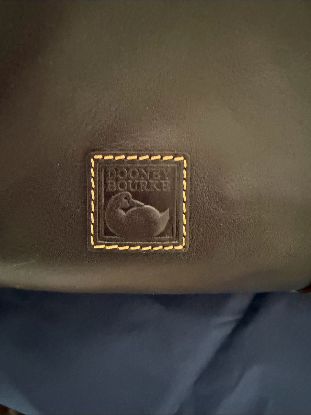 Dooney & Bourke Navy Large Florentine Satchel - Picture 7 of 11